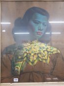 RETRO PRINT - THE CHINESE GIRL BY TRETCHIKOFF