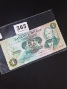 BANK OF SCOTLAND £1 BANKNOTE 28.10.1974 UNC.