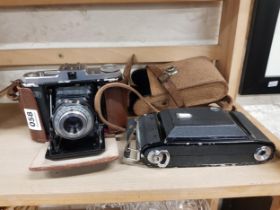 2 X VINTAGE CARL ZEISS NETTAR IKON CAMERAS 515/2 & 517/16 1949 - 1957 BOTH WORKING