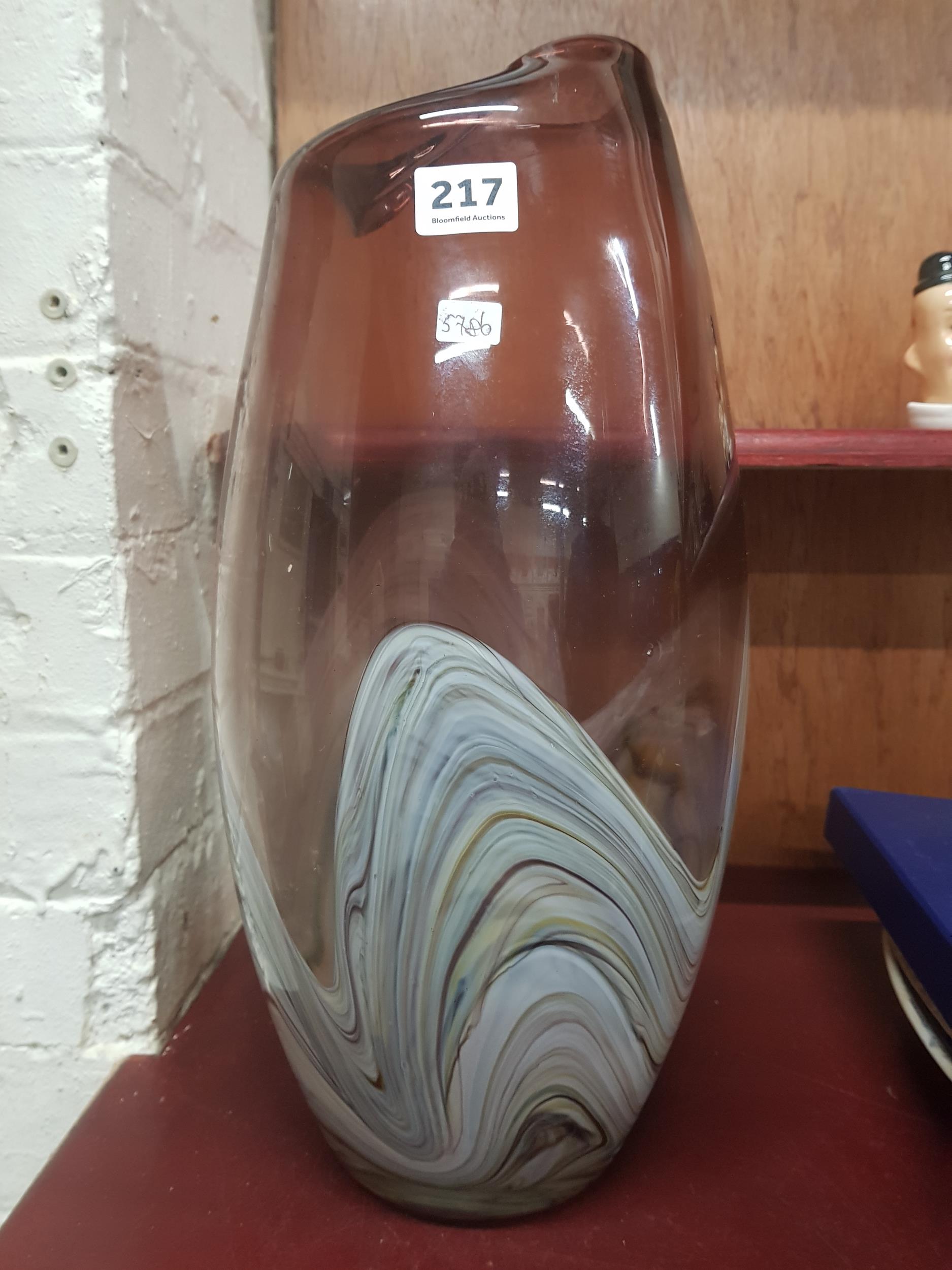 LARGE HEAVY STUDIO VASE