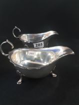 PAIR OF SILVER SAUCE BOATS - BIRMINGHAM - CIRCA 170 GRAMS