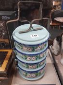 VINTAGE ENAMEL CARRIER CONTAINERS