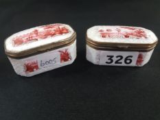 PAIR OF EARLY VICTORIAN PILL/PATCH BOXES
