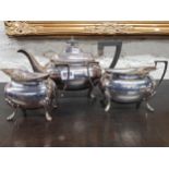 3 PIECE EPNS TEA SET