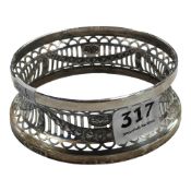 ANTIQUE SILVER DISH RING CHESTER 86G