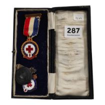 ULSTER VOLUNTEER FORCE (U.V.F) NURSING MEDAL & OTHER ITEMS. ID BRACELET - UAND/770/5 M.C.BEST 'THE