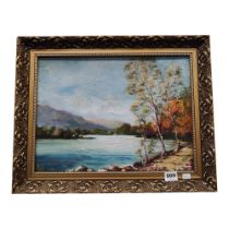 ALICE FAIR MCMURTRY - OIL ON BOARD - AUTUMN IN SCOTLAND 40CM X 3OCM