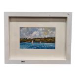 ALAN BEERS - OIL ON BOARD - SAILING BOATS 24 X 14