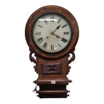 ANTIQUE INLAID DROP DIAL CLOCK