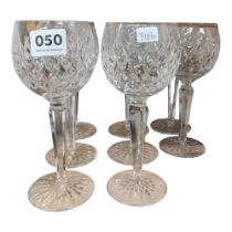 8 WATERFORD WINE GLASSES