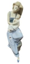LARGE NAO FIGURE 'MOTHER & CHILD' - APPROX 14 INCHES
