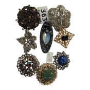 8 X ASSORTED GOOD QUALITY SILVER BROOCHES