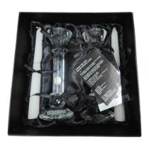 SET OF GALWAY CRYSTAL CANDLESTICKS - BOXED