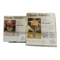 2 BOXES OF DANISH SHIP GLASSES