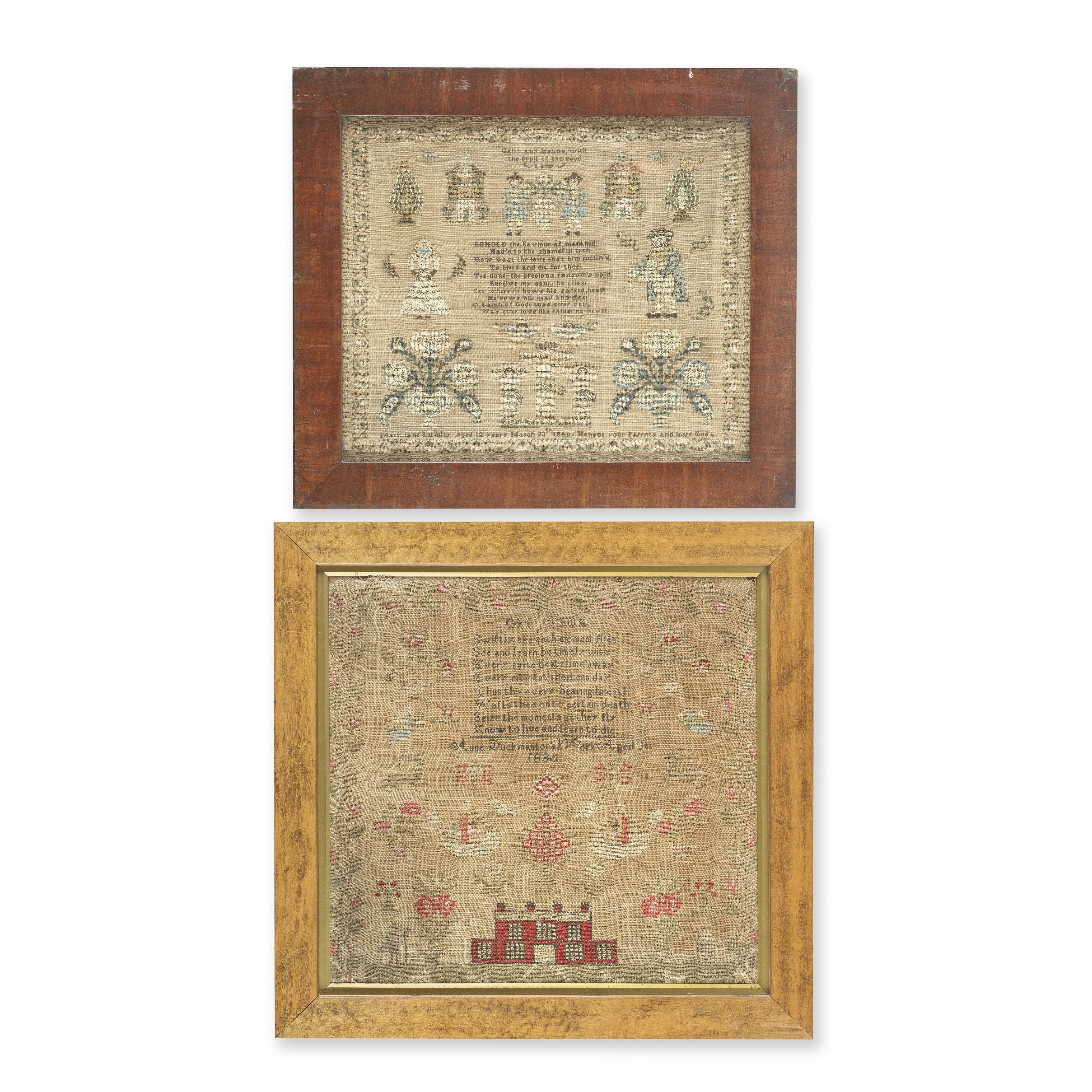 TWO VICTORIAN SAMPLERS (2)