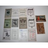 Assorted accessories booklets and catalogues, (14)