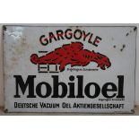 A Mobiloel enamel sign, made in Berlin,