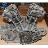 A Wanderer V-Twin motorcycle engine,