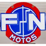 An Fabrique Nationale Motos enamel sign,