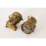 A Pair of Powell & Hanmer Model number 502 self-generating acetylene headlamps, British, (2)