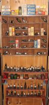 A collection of sparkplugs and related tins and boxes, (Qty)