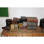 Assorted tool bags, fuel cans and tins, (Qty)