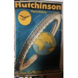 A Hutchinson tyres advertising poster, German, (3)