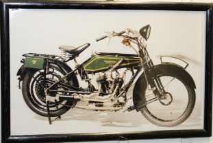 A set of eight Vincent and HRD motorcycle prints, (12)