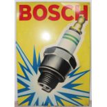 A Bosch spark plug printed tin sign,