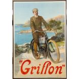 A Griffon motorcycle poster, after J Hugo d'Alesi (1849-1906), dated 4-1904,