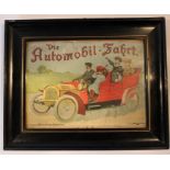 A 'Die Automobil-Fahrt' lithographed box lid print by J.W. Spear & Sons, Nurnberg, 1910-1915,