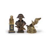 Of Napoleonic interest: A collection of three late 19th/early 20th century and later bronzes com...