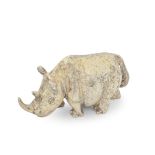 STUART DEVLIN: a silver-gilt rhinoceros London, Silver Jubilee marks 1977