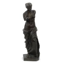 A large late 19th/early 20th century French patinated bronze figure of the Venus de Milo cast by...
