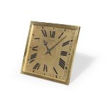A large French brass easel timepiece early 20th century, the dial signed Auricoste, Horloger de ...