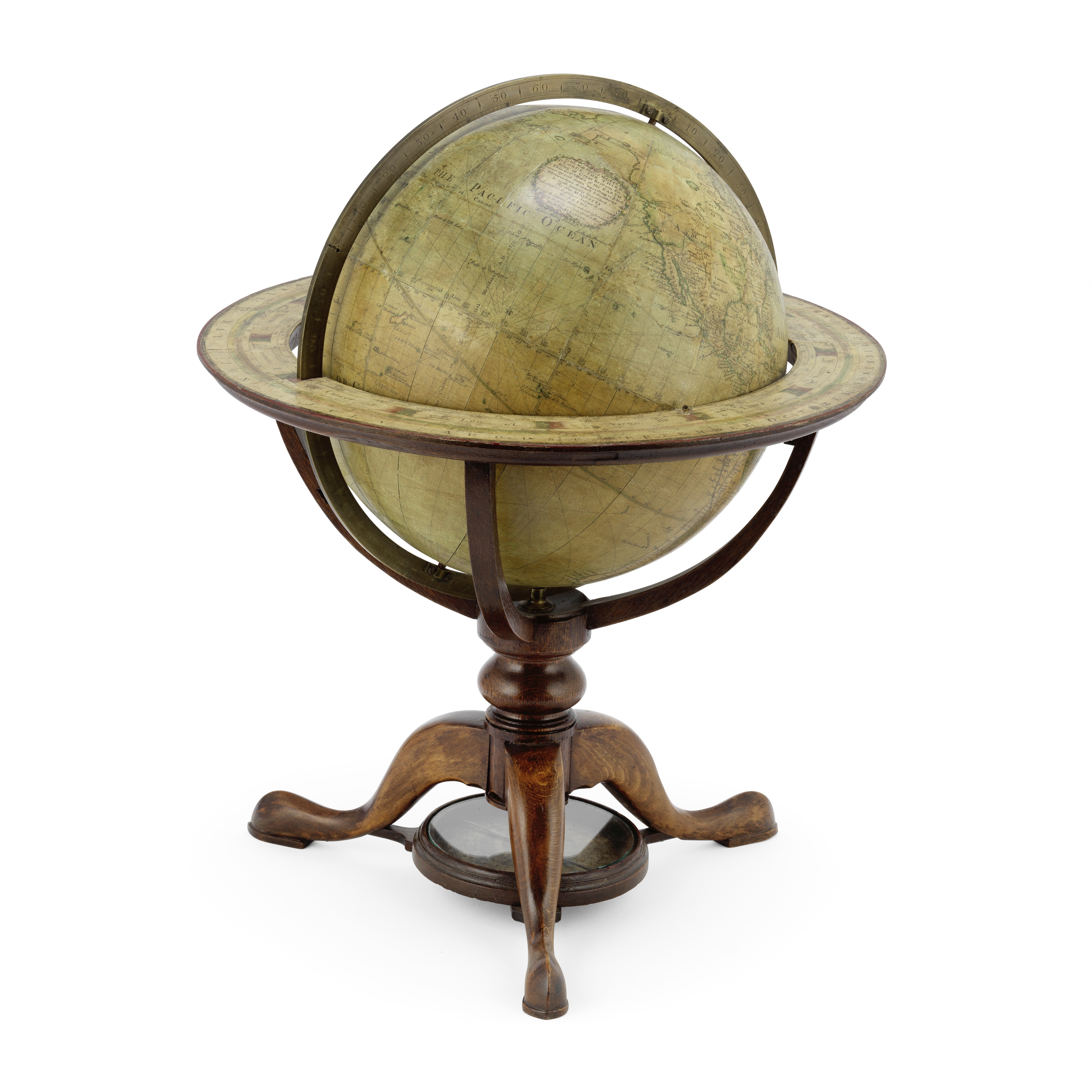 A George Adams Senior 12-inch Terrestrial Table Globe, English, circa 1766,