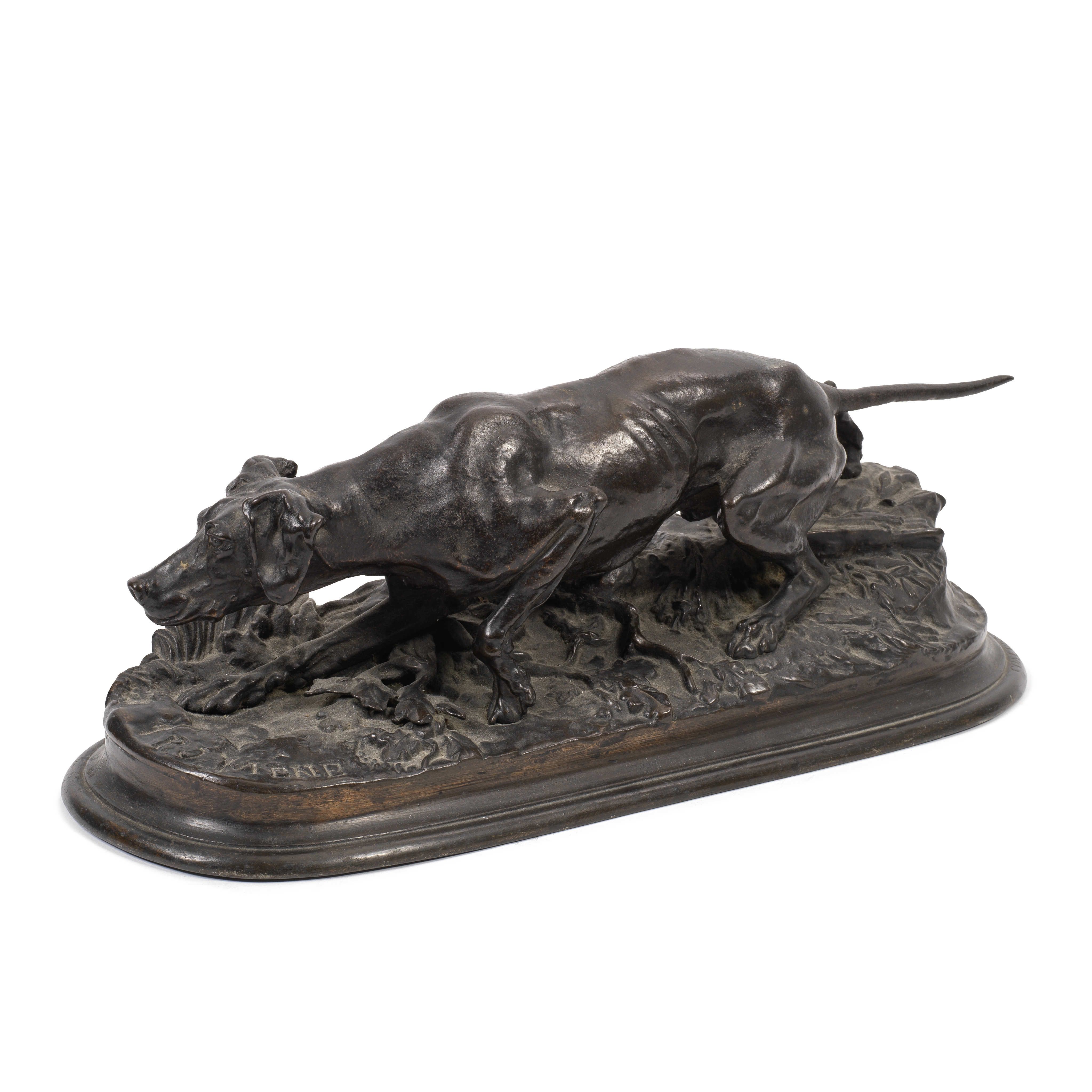 After Pierre-Jules M&#234;ne (French, 1810-1879): A late 19th century bronzed cast-iron model of...