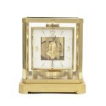 A Jaeger Le Coultre brass Atmos clock circa 1970, the dial signed Jaeger Le Coultre, Atmos, the...