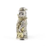 A Victorian novelty silver and parcel gilt 'Toby the dog' pepper Charles Stuart Harris, London 1...