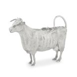 A silver cow creamer unmarked