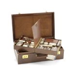 A French gentleman's dressing case with silver-gilt accessories silver marked LA DUPONT, Paris c...