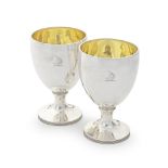 A pair of George III silver wine goblets possibly William Bennett, London 1804 (2)