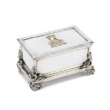 A Victorian aesthetic style silver casket Louis Dee, London 1882, retailed by Clarks, 20 Old Bon...