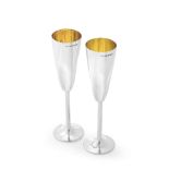 A pair of silver champagne flutes Rebecca Joselyn, Sheffield 2021 (2)