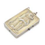 An unusual silver-gilt 'monkey' minaudiere with import marks for London 1907, importers mark for...