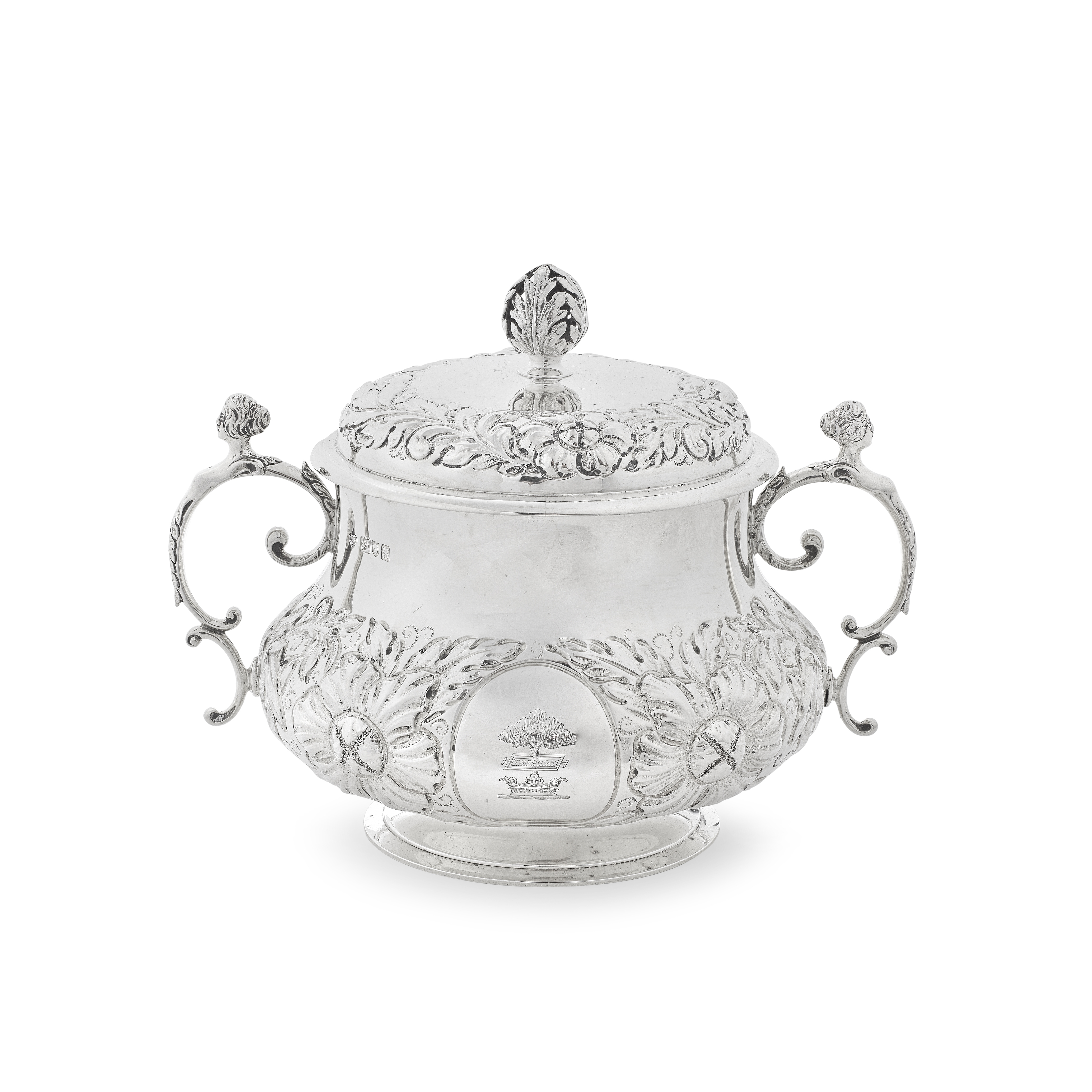 ROYAL INTEREST: a 17th century style silver presentation porringer and cover The Goldsmiths and ...