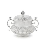 ROYAL INTEREST: a 17th century style silver presentation porringer and cover The Goldsmiths and ...