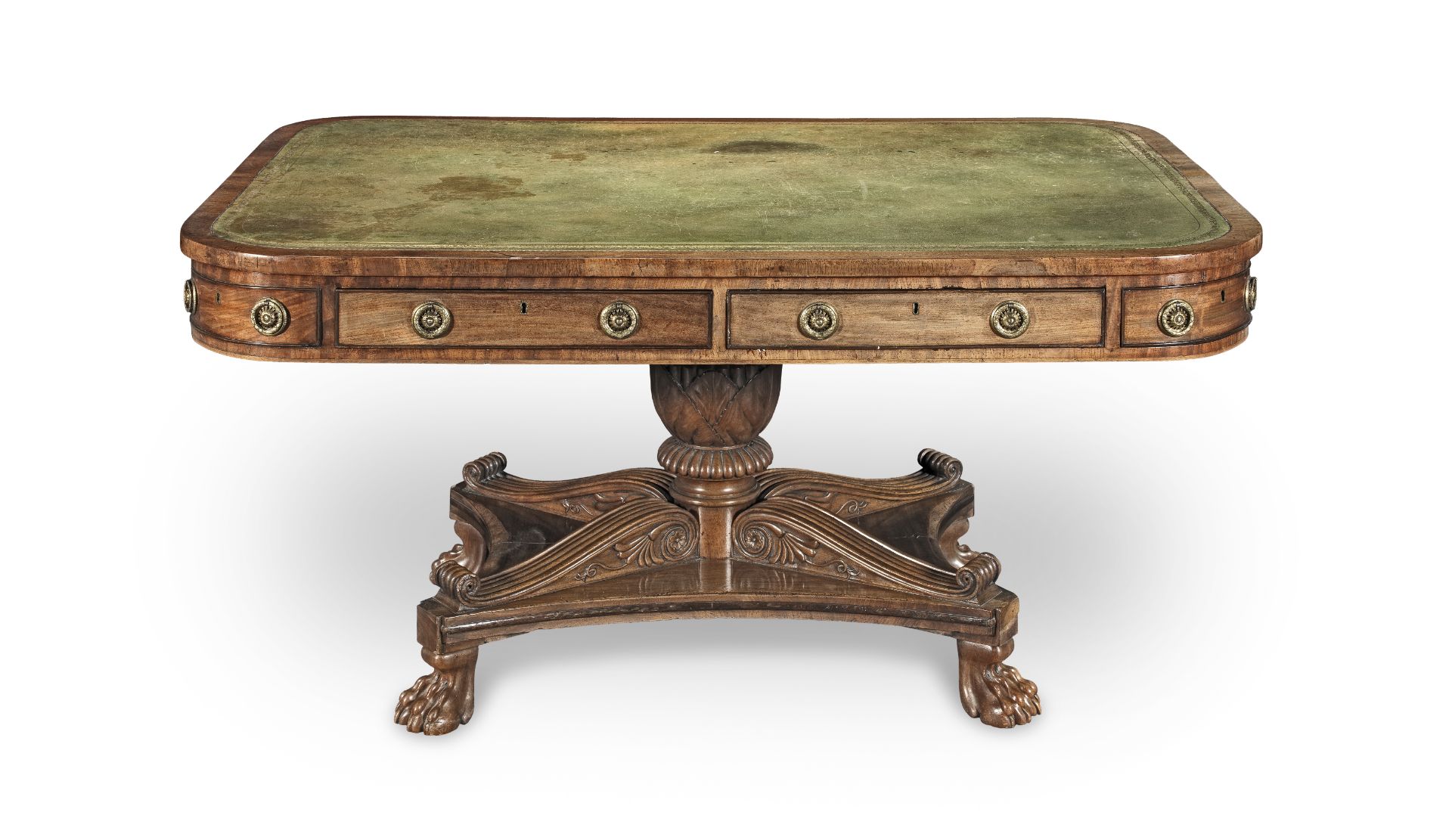 A George IV mahogany partners' library table Circa 1825