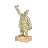 An early 20th century gilt bronze 'Mr Plod the Policeman' novelty figure