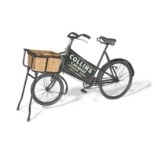 An mid 20th century Gundle of Birmingham 'Trade' or 'Carrier' front wheel delivery bicycle with ...